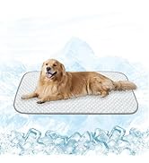 MICROCOSMOS Pet Cooling Mat &amp; Sleeping Pad- Breathable Bubble Surface, EZ Clean. Keep Cooling for...