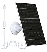 Zivif 7W Solar Panel Compatible with EufyCam, Solar Charger with USB-C &amp; Micro USB Port for 5V Ou...