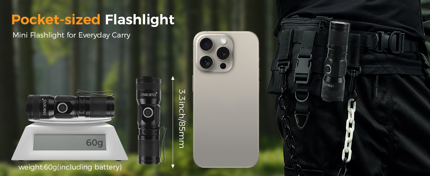 mini flashlight;compact flashlight;usb c flashlight