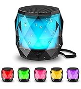 LFS Portable Bluetooth Speaker with Lights, Night Light LED Wireless Speaker,Magnetic Waterproof ...