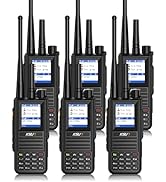 KSUN POC Radio with SIM Cards, Global Walkie Talkies UHF Handheld Two-Way Radios Dual PTT &amp; Anten...
