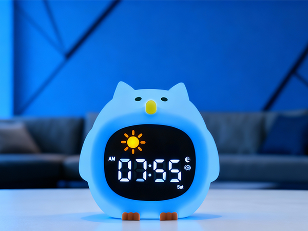 owl alarm clock with night light