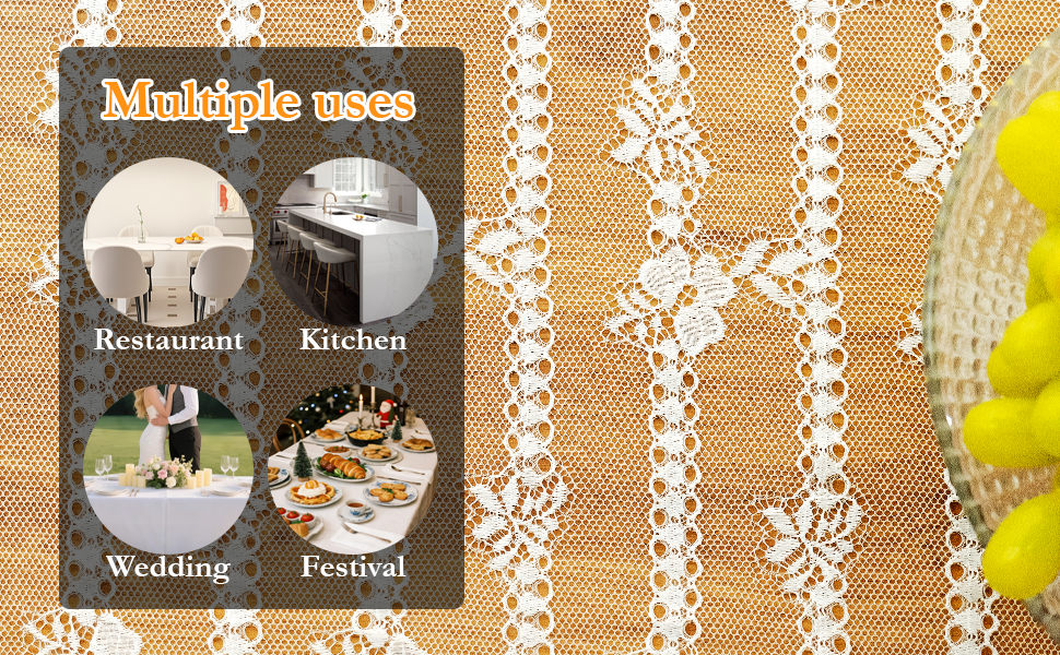 White lace tablecloth