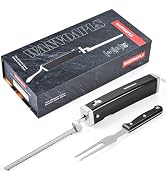 Wanvoapls Cordless Electric Knife Set - Rechargeable Carving Knife with Safety Lock for Meat, Bre...