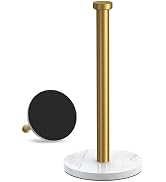VEHHE Marble Paper Towel Holder for Kitchen Countertop, Standing Paper Towel Stand with Weighted ...