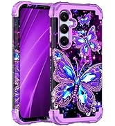 Miqala for Galaxy S24 Plus 5G Case,Glow in The Dark Three Layer Heavy Duty Shockproof Full Protec...