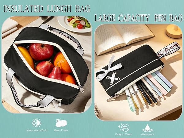 Girls Backpack and Lunch Box Set