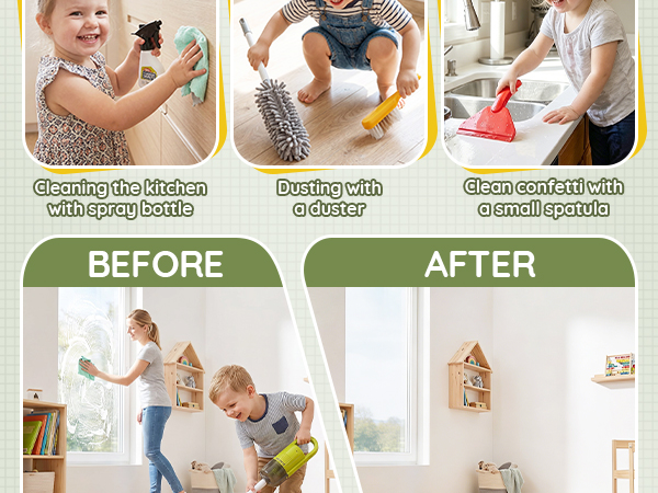 toddler broom and cleaning set