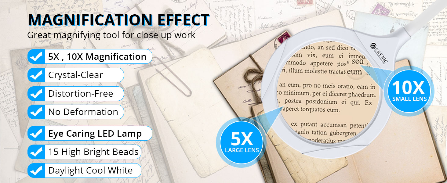rechargeable magnifying glass with light