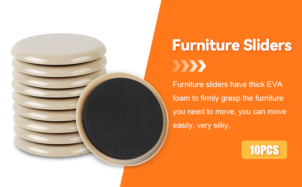 10PCS Furniture Sliders
