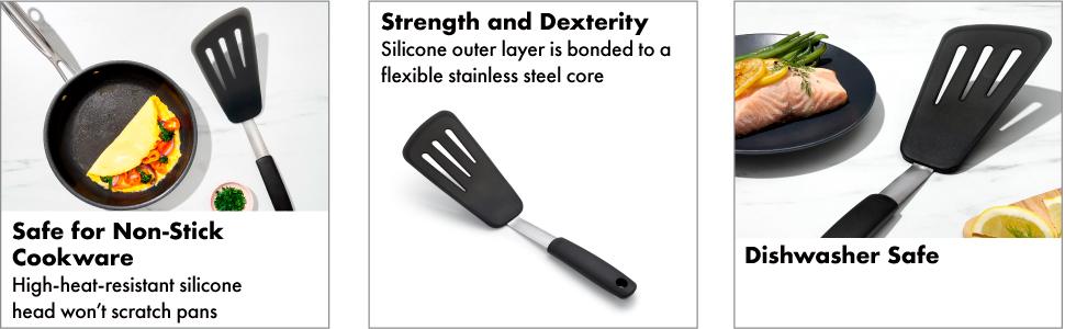  OXO Good Grips Silicone Flexible Omelet Turner 