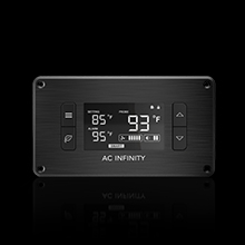 AC Infinity AIRPLATE T8 Quiet Cooling Dual-Fan System 6" Thermostat Control Home Theater AV Cabinet