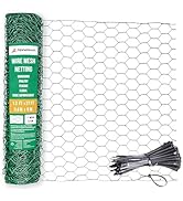 AlpineReach Chicken Wire 1.3ft x 27ft Fencing for Poultry, Crafts, Floral Arrangements, Zip Ties ...