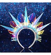 DRESBE Light Up Birthday Crown Headband LED Halo Headbands Glow Birthday Party Hair Accessories f...