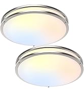 16in 50W LED Flush Mount Ceiling Lights 5600lm Super Bright, Dimmable LED Ceiling Light Fixtures ...