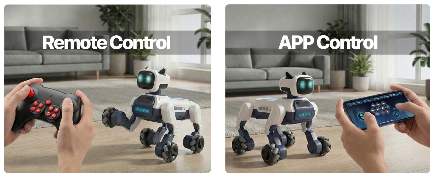 voice controlled robot puppy, robot pet for kids, companion robot toy,sensor interactive toy