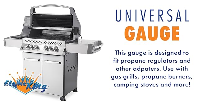 Flame King Propane Tank Gauge Gas Level Indicator Leak Detector Gas Pressure Meter Color Coded