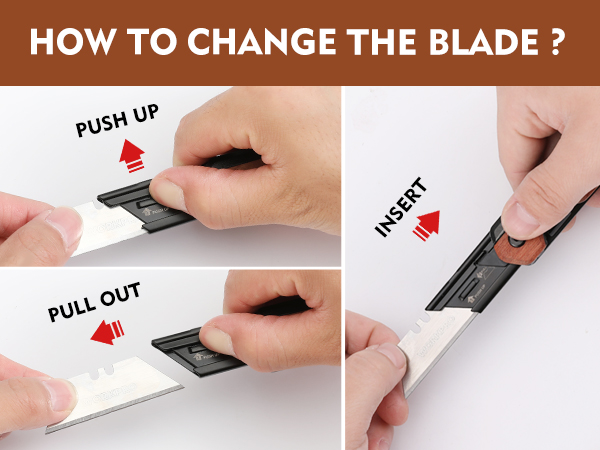 utility knife box cutter opener folding razor blade belt pocket heavy duty camping quick change