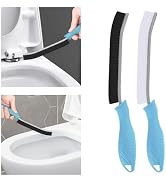 TQRR Toilet Brush, 2 Pcs Bathroom Cleaning Brush, Toilet Scrubber, Deep Toilet Bowl Brush with Ha...