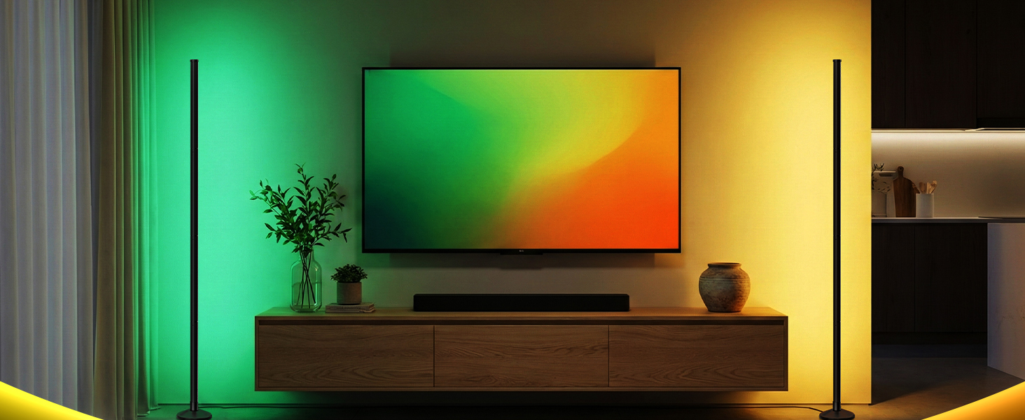 EMART RGB Corner Floor Lamp
