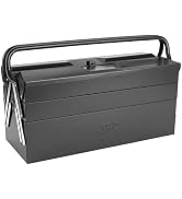 Jetech 21 Inch Cantilever Metal Tool Box, Portable 5-Tray Steel Tool Chest Cabinet, Dark Grey