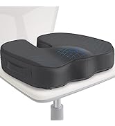 TushGuard Seat Cushion for Office Chair Memory Foam Non-Slip Desk Chair Cushion Back, Coccyx, Sci...