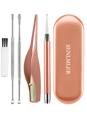 earwax removal tools with light babies cleaning ear canal curette soft flexible plastic clean brush