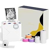 Ponek Mini Inkless Sticker Thermal Printer, M02S Bluetooth Sticky Note Printer Wireless for Photo...