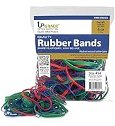 Upgrade Office Supply UPG22754 Rubber Bands, Assorted Size and Color, 1/4 lb Bag, USA