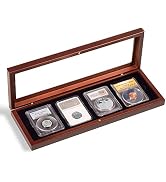 LIGHTHOUSE - VOLTERRA Four Slabs Coin Box with See Through Glass Lid for PCGS, NGC, ANACS, IGC, a...