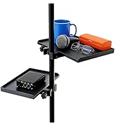 Lifexciting 2pcs Microphone Stand Tray Adjustable Clamp-on Utility Shelf Rack Tray for Music Stan...