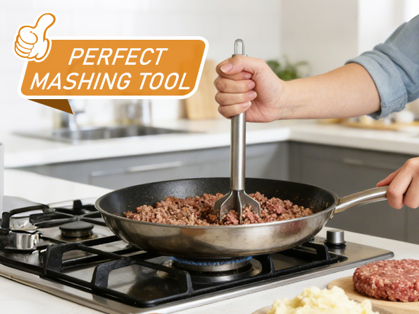 Stainless Steel Meat Chopper &amp; Masher