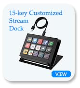 Yinker LCD Shortcut Stream Controller, 15-key All-in-one Stream Trigger Key Console for Desktop P...
