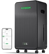 VIVOSUN AeroDrain D12 Smart Environmental Dehumidifier, up to 12L/day, 2L Water Tank, with Temper...