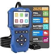 VEHLIVE Motorcycle System Diagnostic Measurement Tool, Moto OBD2 Scanner with Voltage Test, Motor...