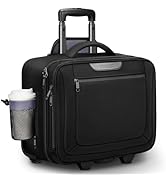Ytonet Rolling Laptop Bag, Rolling Briefcae for Men Women with Cup Holder, 17.3 Inch Water Resist...