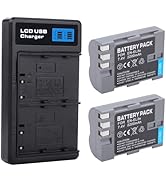 ANCBD 2-Pack EN-EL3e Battery with USB-C Dual Charger Compatible with Nikon D50, D70, D70s, D80, D...