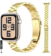 BDJXCUSA for Apple Watch Bands for Women,Thin metal Strap for Apple Watch Series 11, 10,Slim Stai...