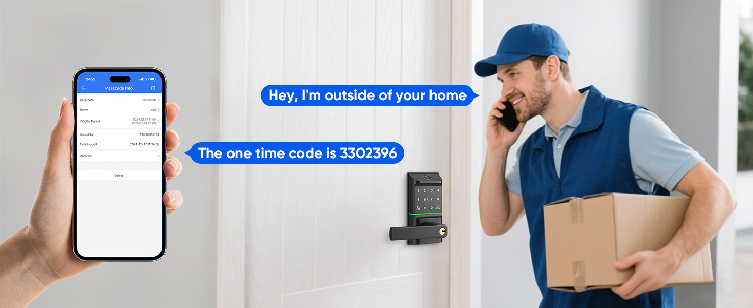 Keypad Smart Door Lock with Handle