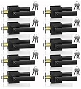DSJJBLL Matte Black Door Handle Heavy Duty, Keyed Alike Entry Door Lever, Door Knobs with Lock an...