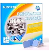 BUBCLEAN Dishwasher Cleaner&Deodorizer Tablets, 24 Pack Deep Cleaning Descaler for Dishwasher, Na...