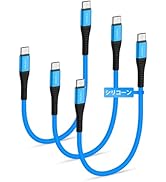 COOLSELL Short USB C to USB C Cable 1.5ft 3 Pack, Silicone 60W Fast Charging Cord Type-C Compatib...