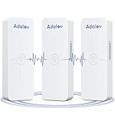 3 Pack Wireless Bridge with 2 1Gbs Ports,Point to 2 Point High Speed WiFi Bridge, AdaLov CPE881 W...