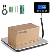 MUNBYN Shipping Scale, 440lb/1.8oz Digital Postal Scale for Packages with Hold/Tare Function, Bac...