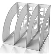 Lemical Sturdy Magazine File Holder Organizer No Width Limitation Book Rack Desktop File Folder F...