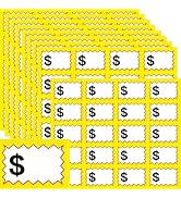 400 PCS Garage Sale Price Stickers, 2"x3" Removable Adhesive Price Labels | Pricemarker Tags with...