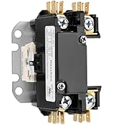 Heschen HVAC Motor Contactor, HSJL-30/1, 1 Poles, 30A, 24VAC 50/60Hz Coil, for Air Conditioner, H...