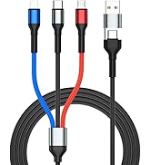 Reflex Power 6-in-1 Multi-Functional Charging Cable, 1.2m Nylon Braided, USB-C, Micro, IP Connect...