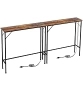 LOAKEKEL Narrow Console Table,Sofa Table with Storage,Entryway Table,Behind Couch Table,63" Entry...