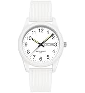 findtime Day Date Watches for Men Easy Read Dial with Luminous Analog Second Hand Gold Arabic Num...